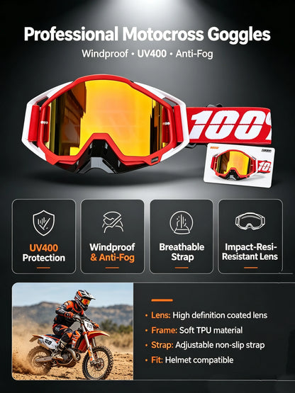 Off-road Goggles Motocross Glasses Motorcycle Sunglasses Man MTB ATV Mask Windproof Protection Skiing Cycling Racing Goggles