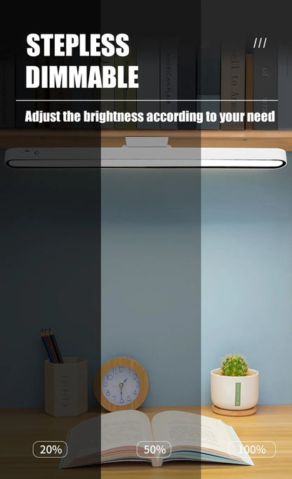 Desk Lamp 48cm Hanging Magnetic Table Lamp USB Or Rechargeable LED Reading Light Dimmable Cabinet Bedside Mirror Night Light