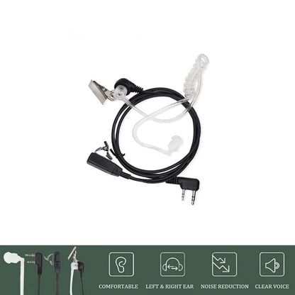 Air Acoustic Tube 2 Pin PPT Earpiece for Walkie Talkie Headset Radio Throat Mic Microphone Baofeng UV-5R UV82 BF888S Accessories