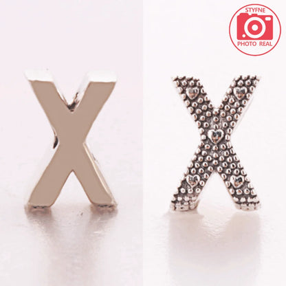 Silver 925 26 Letter A-Z Alphabet Charm Fine Beads Fit Original Charms Silver Bracelet DIY Fine Jewelry for Women Gifts Making