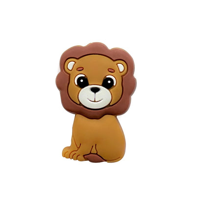 1/3/10pcs Lion Baby Silicone Teether Beads Toy DIY Pacifier Chain Necklaces Pendant Bite Chew Rodent For Teething Kids Toys