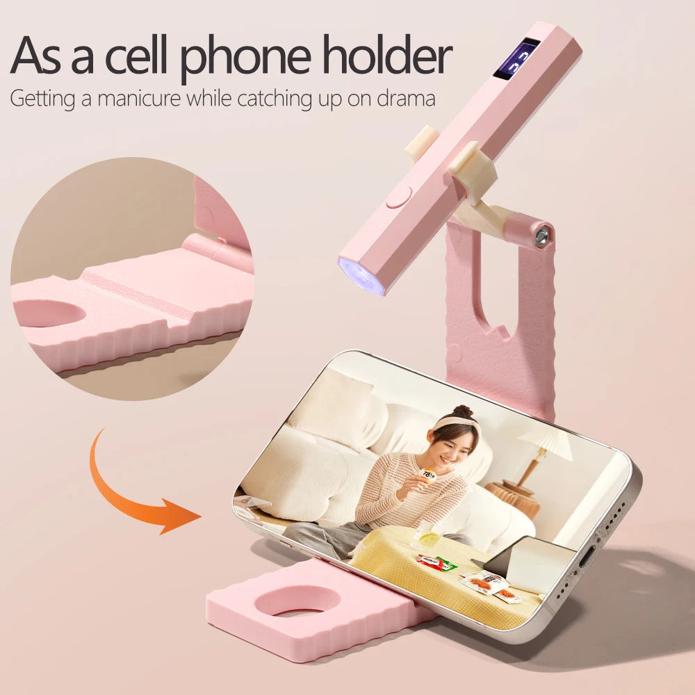 YIKOOLIN Convenient Handheld Nail Dryer Lamp UV/LED Nail Curing All Gel Polish Nail Art Tool Nail Art Convenient Nail Lamp