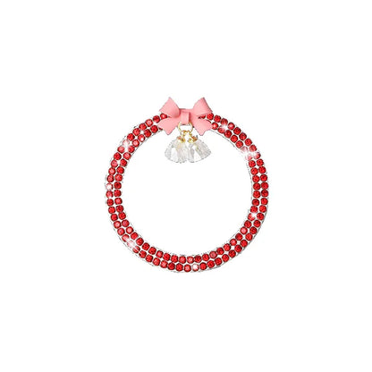 Rhinestone Bow Bell Car Start Switch Button Auto Decorative Diamond Stickers Ring Circle Trims Protective Cover Car Accessories