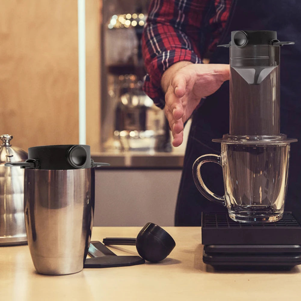 Foldable Portable Coffee Filter Coffee Maker Stainless Steel Drip Coffee Tea Holder Reusable Paperless Pour Over Coffee Dripper