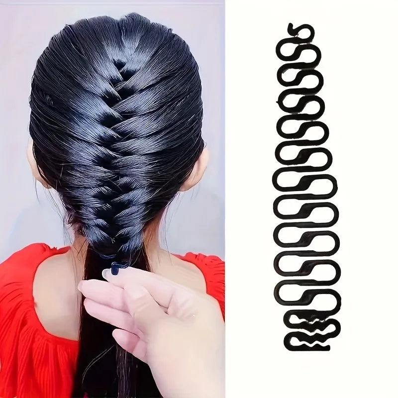 1-piece multi-purpose hairstyle design tool, fishbone hairstyle tool, magical braid design tool, hairstyling and beauty tool.