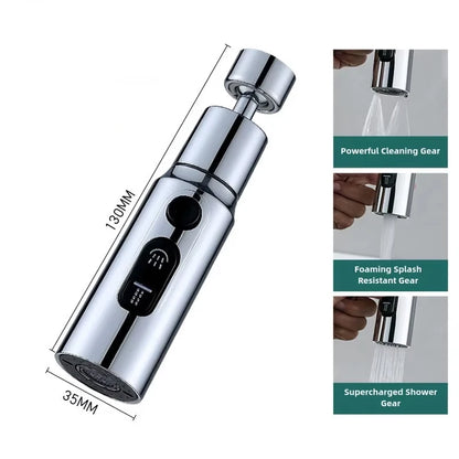 Kitchen Faucet Extender Boosting Splash Prevention 360° Rotable Faucet Three Modes Water Saver Home Extended Shower Spray Filter