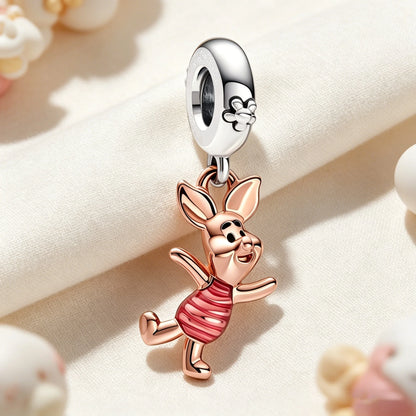 Hot Disney Winnie the Pooh Piglet Tigger Charm Pendant Original Bracelet Necklace Beads For Diy Jewelry Women Gift