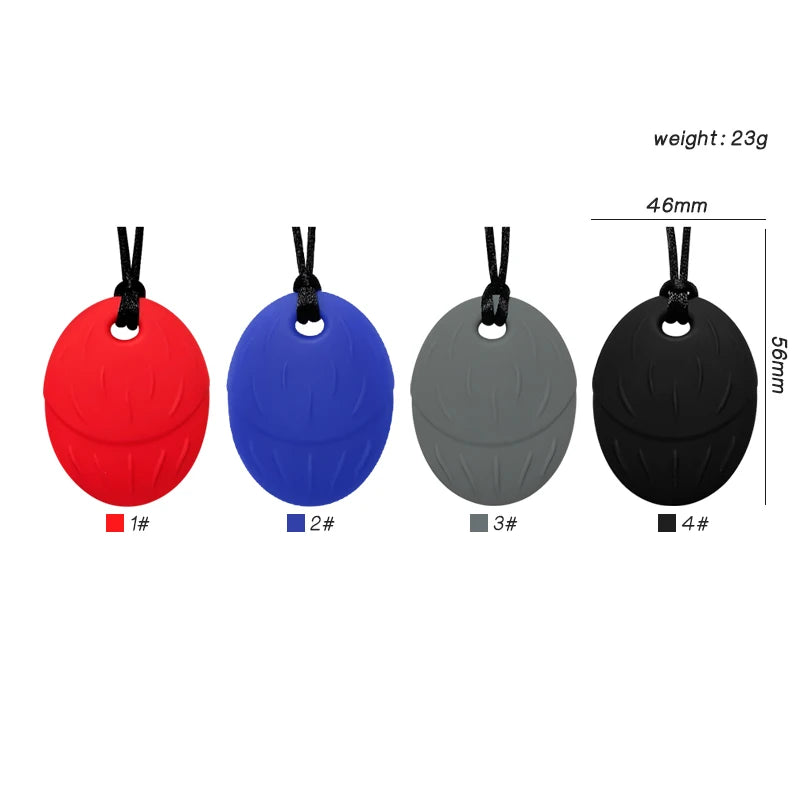 1pcs silicone teether children building block chewing necklace sensory chewing molar pendant oral motor toy for ADHD boy gift