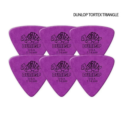 10pcs Delrin Dunlop Guitar Picks 0.5/0.6/0.73/0.88/1.0/1.14MM Anti-slip Style Electric Guitar Picks Triangle Picks