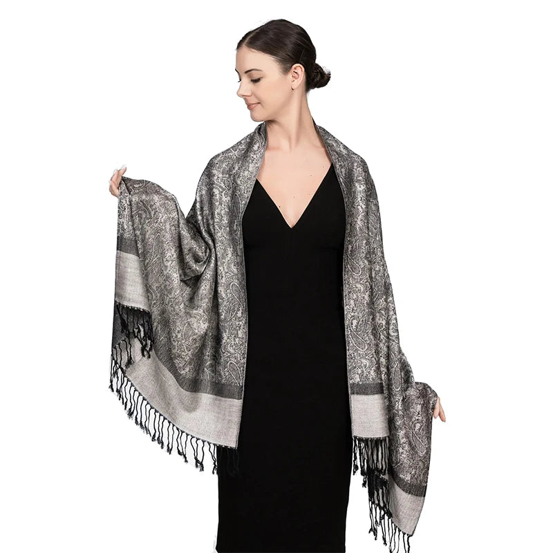 New fashionable all-match imitation cashmere Pashmina paisley tassel scarf long scarf shawl for all seasons