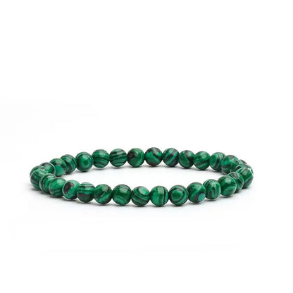Natural Green Malachite Stone Bracelet 6/8/10mm Handmade Round Beads Bracelets Couple Energy Yoga Bracelet Men Women Jewelry Top