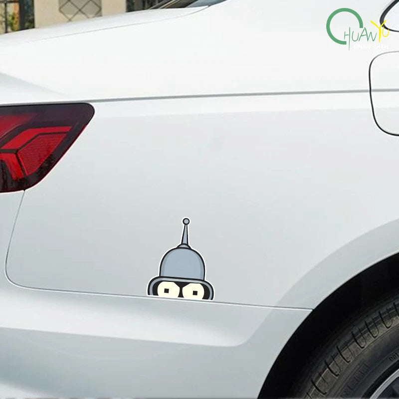 Bender-Face-Futurama's Sticker Cartoon Vinyl for Cars Trucks Laptops
