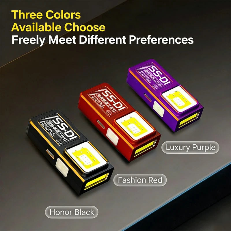 Mini COB LED Flashlight USB C Rechargeable Powerful Work Light  with Clip Magnet Waterproof EDC Camping Walking Pocket Lamp