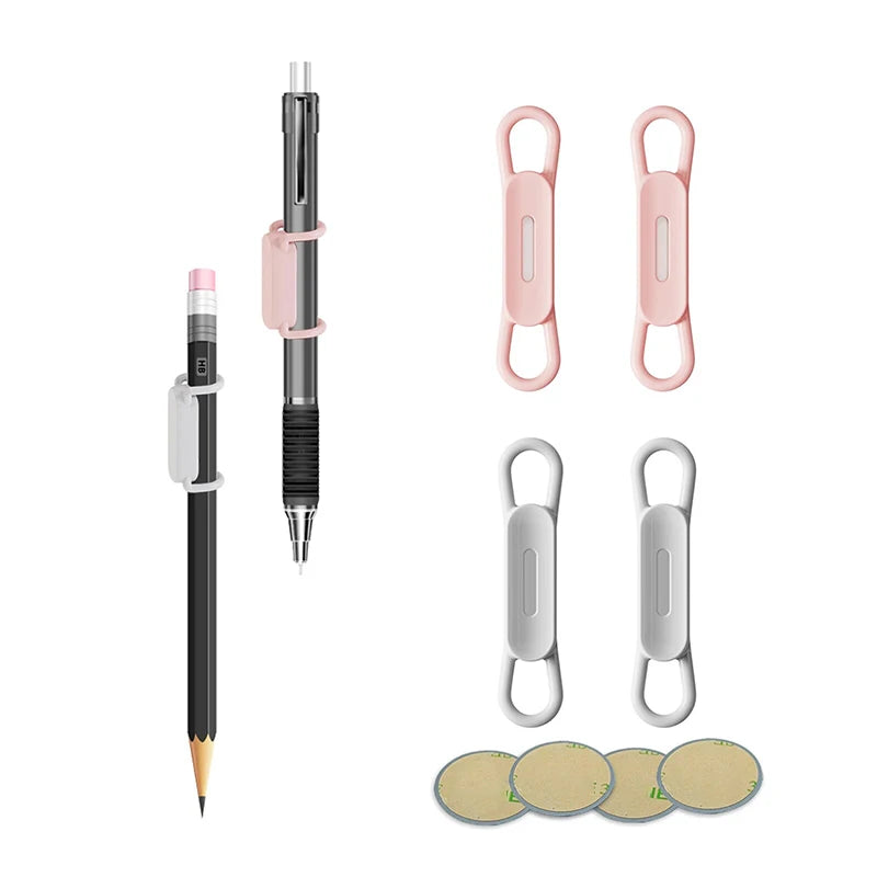 Magnetic Pen Holder Office Whiteboard Adhesive Pencil Hooks Adjustable Silicone Magnet Marker Holder For Refrigerator Blackboard