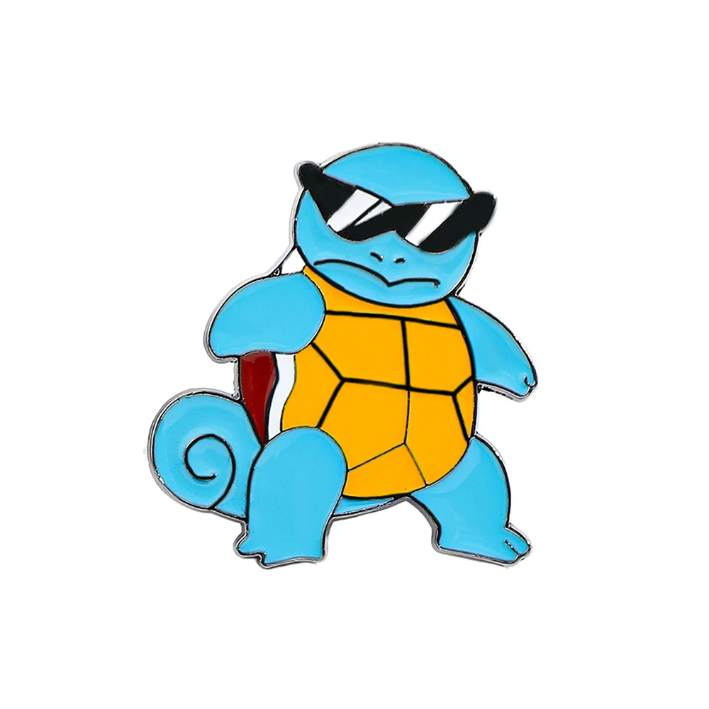 Anime Pikachu Squirtle Enameled Brooch Pin - Pokemon Lapel Badge Jewelry Accessory for Clothing And Backpacks