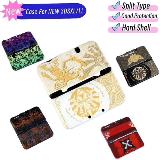 Cool Protective Case For NEW 3DSXL Hard Shell For NEW 3DSLL Split Type Full Protect Shell Scratch-Resistant