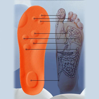 Soft Breathable Shock Absorption Cushion Running Insoles 4D Cloud Technology PU Sole Sports Insoles For Orthopedic Care 2026 New