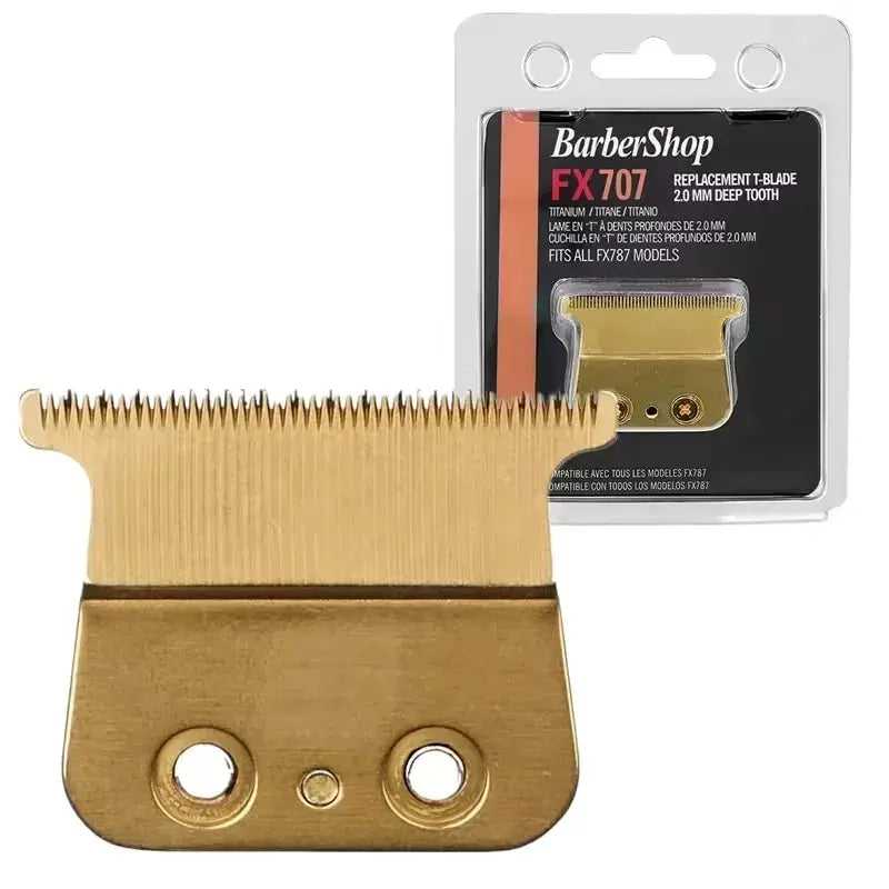 Barbershop FX707 Gold Metel T-Blade Professional Barberlogy Replacement Blade For Babyliss Hair Trimmer FX787 FX726 FX787Z