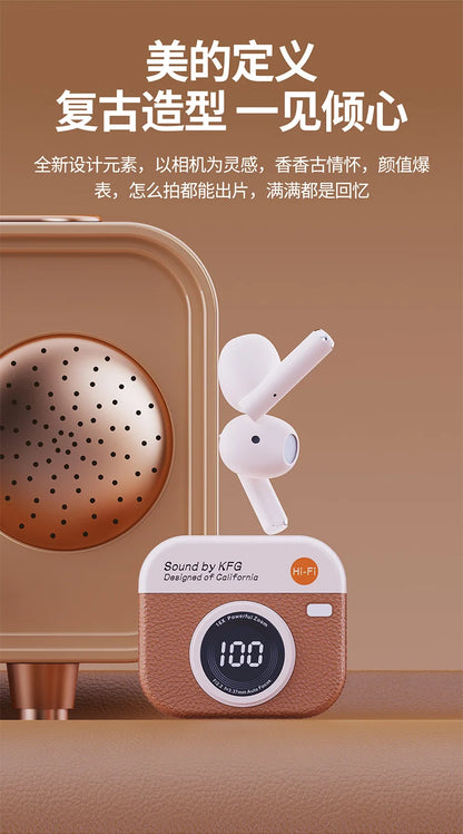 Q86 Bluetooth 5.3 Wireless Headphones Power LED Digital Display 24hours Endurance HiFi Gaming Headsets Waterproof Sports Earbuds