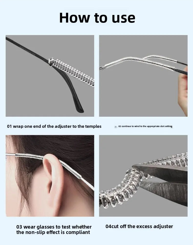 Anti Slip Glasses Silicone Ear Hooks for Sports Non Slip Eyewear Retainer Frame Grips to Prevent Falling Off