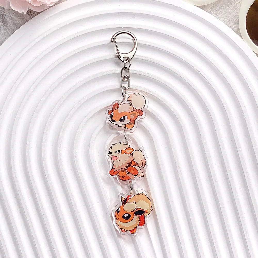 Pokémon Characters Pikachu Bulbasaur Jigglypuff Acrylic Keychain Bag Charms Accessories Backpack Pendant Key Holder Friend Gifts