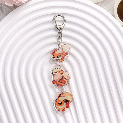 Pokémon Characters Pikachu Bulbasaur Jigglypuff Acrylic Keychain Bag Charms Accessories Backpack Pendant Key Holder Friend Gifts