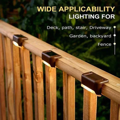 1/4/8/12/pcs Solar LED Lights Outdoor Garden Light Deck Lamp Solar Stairs Light Waterproof Solar Step Lamp Patio Garden Decor