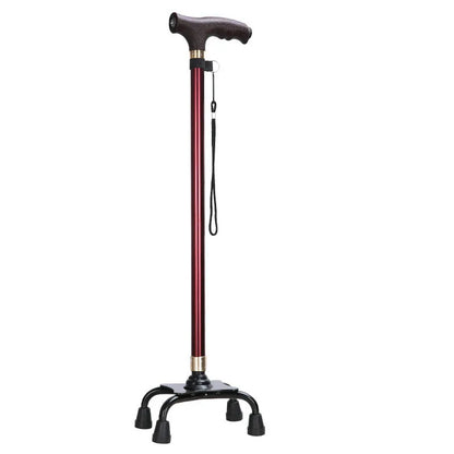 LED Light Non-Slip Elderly Walking Sticks Aluminum Alloy Cane Multifunctional Crutch with Large Footprint for Senior Men