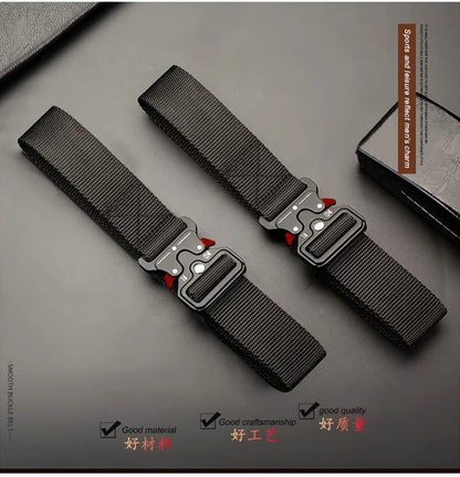 1 piece tactical belt for men; outdoor sports and leisure quick release buckle belt; hot sale