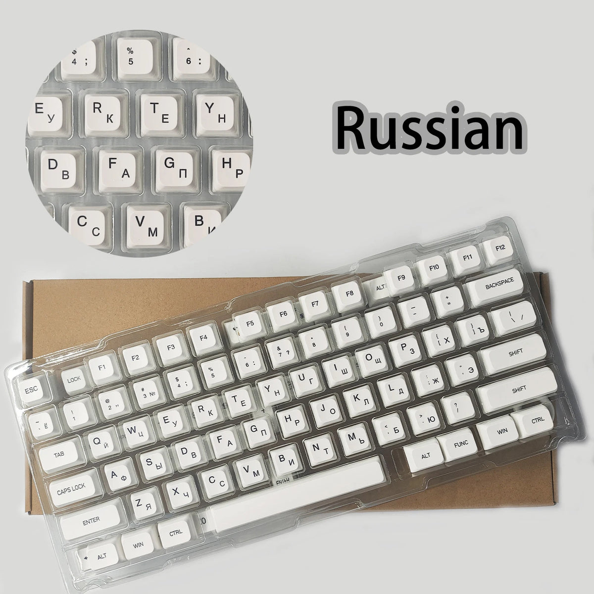 Minimalist White PBT Keycaps 120 Keys Korean Spanish English Multilingual XDA Profile for Mechanical Keyboard Magnetic Keyboard