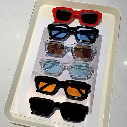 New Retro Rectangular Frame Sunglasses - Fashionable Retro Sunglasses With Uv400 Protection3007