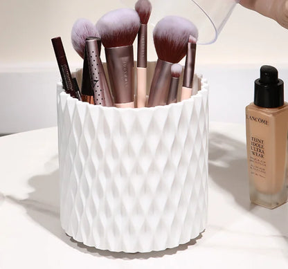 360 Rotation Large Capacity Makeup Brush Bucket Lipstick Eyebrow Pencil Eye Shadow Brush Storage Cartridge Portable Brush Storag