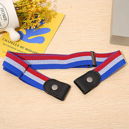 2024 Hot Men's and Women's Invisible Belt Without Buckle Seamless Lazy Belt Wild Elastic Elastic Jeans Belt Decoration Ins Wind
