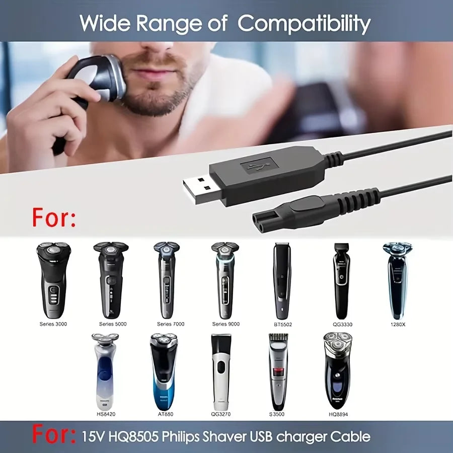 EU Plug Travel Charger Adapter | 3 Types Replacement Fast Charging Power Supply for Philips Electric Shavers Multi Series