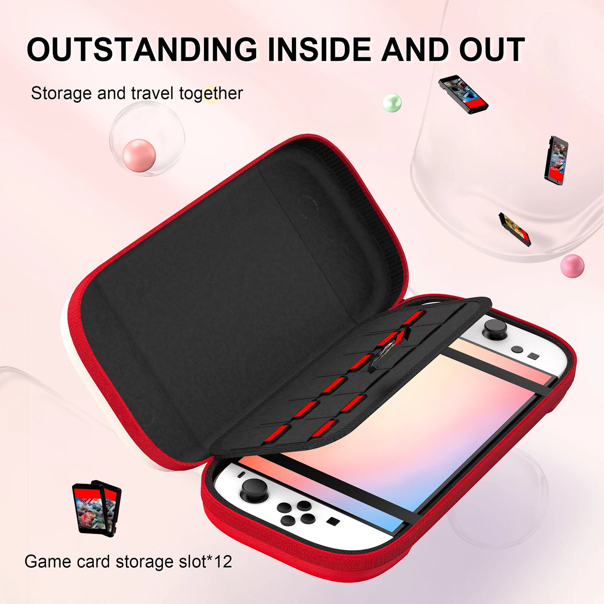 EAV Nylon Portable Hard Shell Storage Bag For Nintendo Switch 2 With Card Slot Anti Drop Waterproof Multifunctional Case