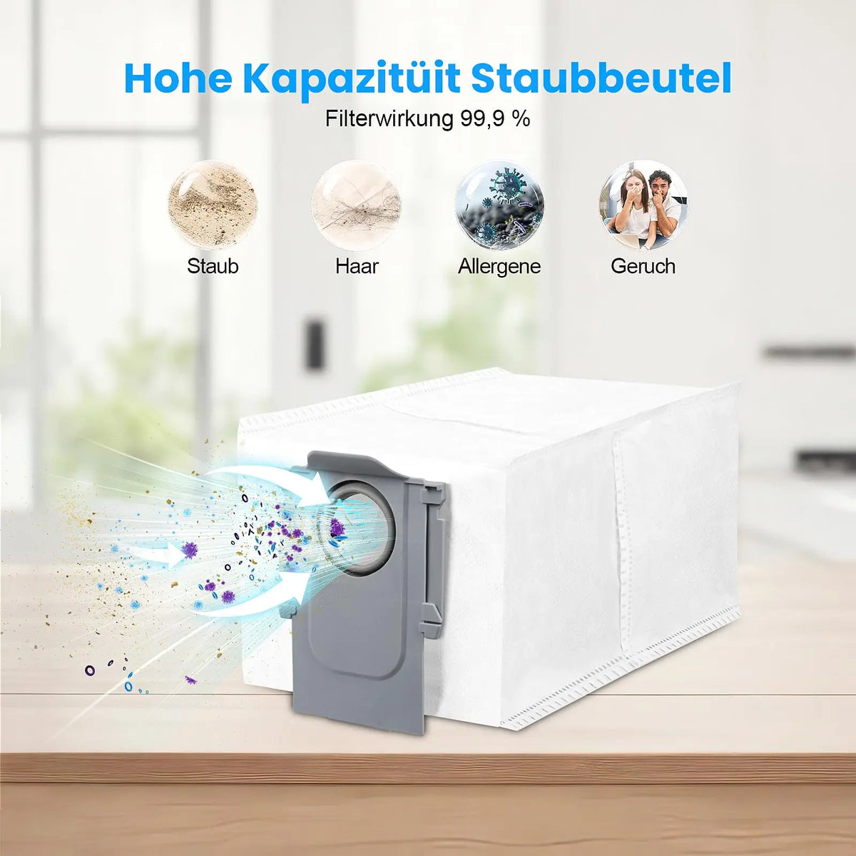 Vacuum Cleaner Bags for Roborock Saros 10R / Q Revo/Qrevo Pro/Qrevo MaxV/Qrevo Curv/Qrevo Master / S8 MaxV Ultra / S8 Max Ultra