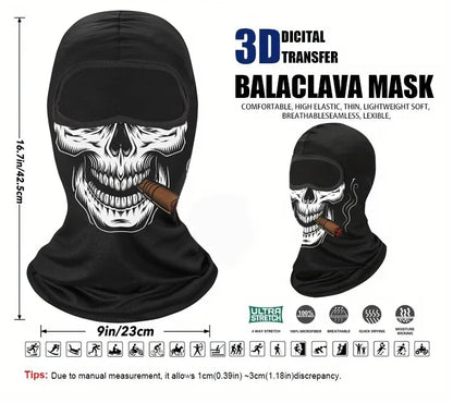 Cycling Mask Skull Quick-drying Sunscreen Balaclava Men's Motorcycle Elastic Helmet Lined Ghost Full Face Windproof Headgear