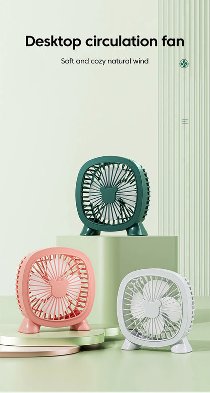 Portable Summer Mini Electric Fan For Home Office School Outdoor Camping Travel USB Direct Plug In Silent Handheld Desktop Fan