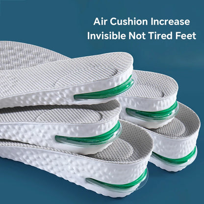 1Pair Height Increase Insole for Feet Sports Air Insoles Comfort Plantar Fasciitis Shoes Inserts Shock Absorbing Shoe Pads