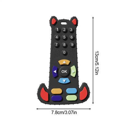 Baby Silicone Teether Toys Remote Control Shape Teether Rodent Gum Pain Relief Teething Toy Kids Sensory Educational Healthcare