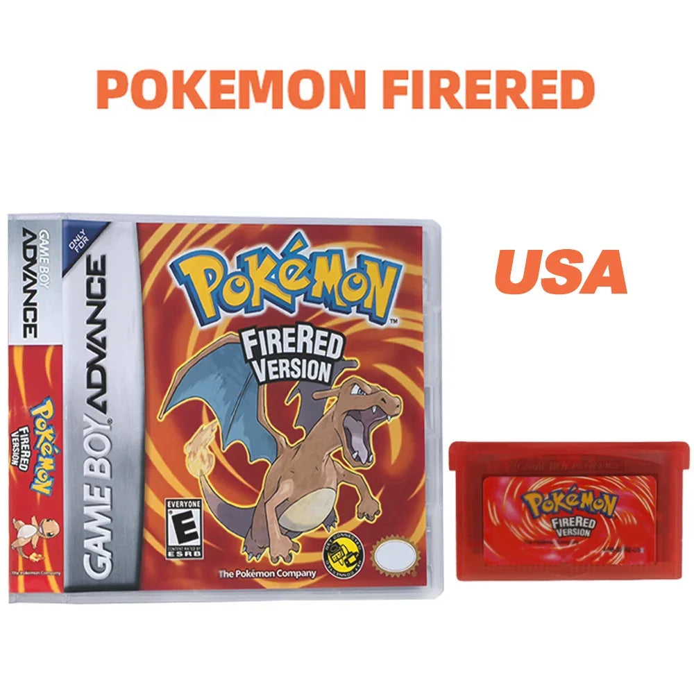 2025 New Pok é mon Series Jade Red Leafgreen Ruby Sapphire 5th Edition GBA Game Box, 32-bit Video Game Cartridge, No Manual