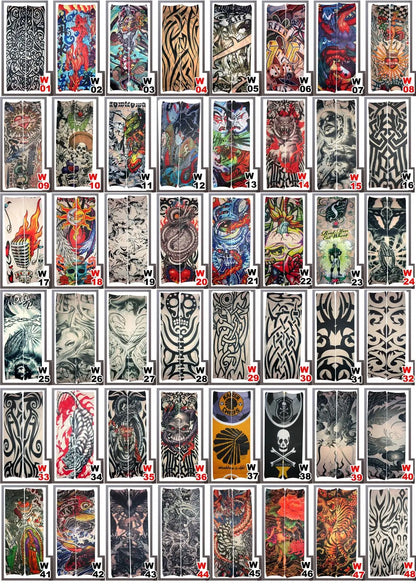 6 PCS Tattoo Sleeves Unisex Summer Cycling Sun Protection Arm Covers Beach Driving Fishing Breathable Nightclub Elastic Sleeves