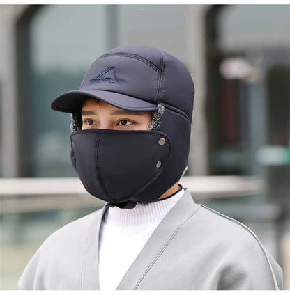 2024 Winter Warm Thickened Artificial Fur Baseball Hat Men's and Women's Skiing Soft Extreme Cold Hat Fishing Hat Outdoor