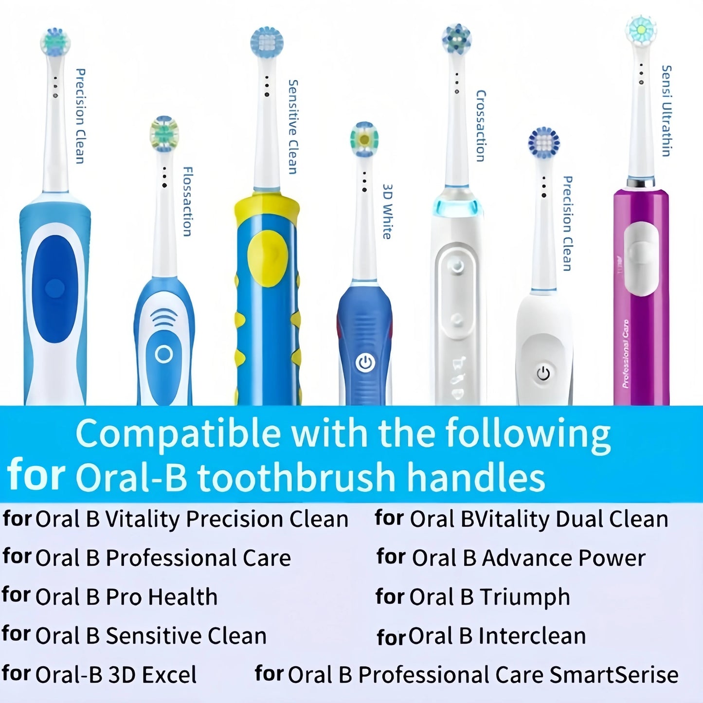 4/12/16 Pcs Replacement Toothbrush Heads Compatible with Oral-B Braun Professional Electric Toothbrush Heads Brush Heads