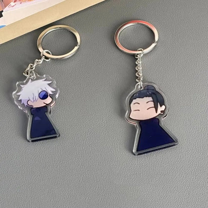 Anime Cosplay Funny Keychain Gojo Satoru Geto Suguru Bag Pendant Keyring Bag Jewelry Gift