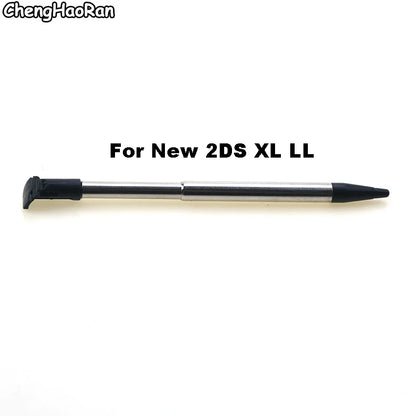 1PC Black Metal Telescopic Stylus Plastic Stylus Touch Screen Pen for 2DS 3DS New 2DS LL XL New 3DS XL For NDSL NDSi NDS