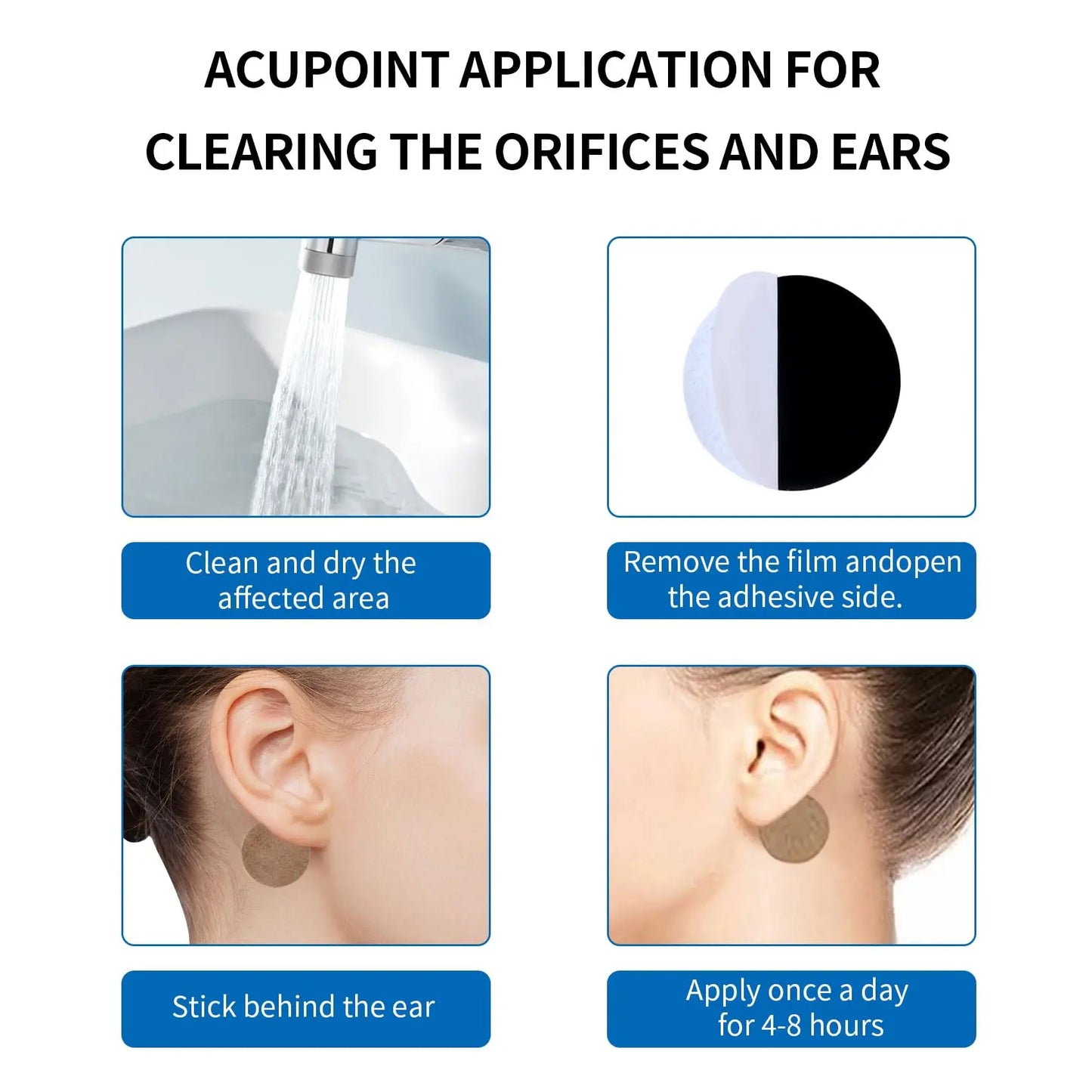 Tinnitus Patch Portable Ear Care Patch Headache Relief Ear Ringing Buzzing Hearing Loss Brain Nerve Ear Ringing Patch