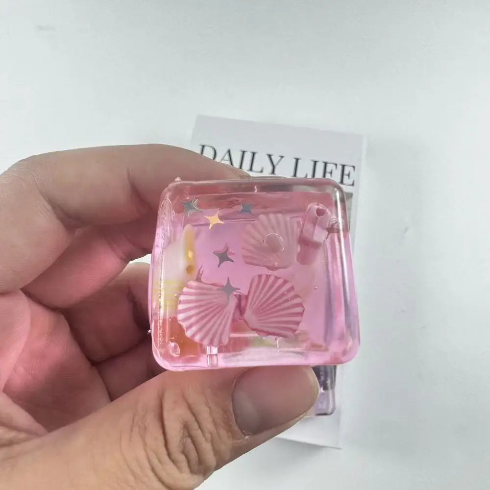 Blue Maltose Squishy Block Cute Mochi Anti Stress Fidget Soft Simulated Bule Transparent Ball Quick-rebound Decompression Gift