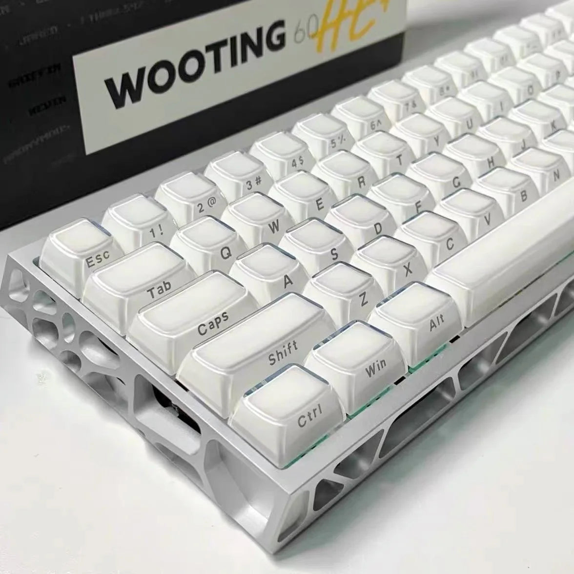 XVX White Custom Side Printed Keycaps Crystal Jelly Keycaps 113 Keys OEM Profile for Cherry MX Switches Mechanical Keyboard