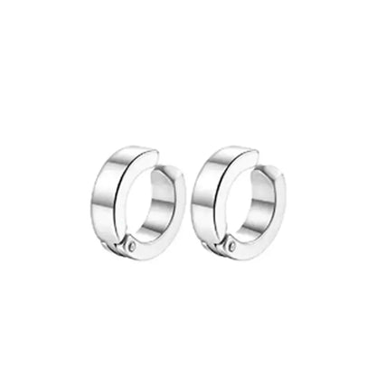 1-10 pairs of men's fashionable ear hole free magnet zircon stainless steel false earring set